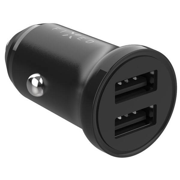 Adaptér do auta FIXED 2xUSB, 15W Smart Rapid Charge čierny

