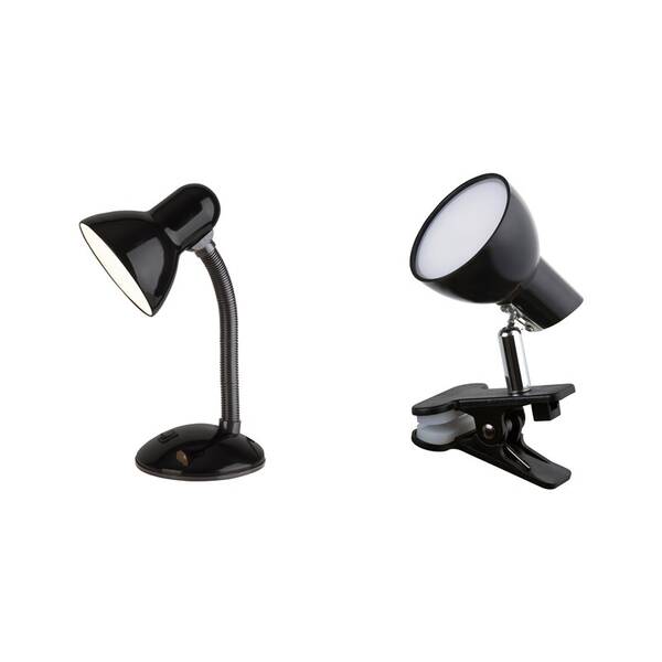 Stolná lampička Rabalux Dylan 4169 + LED Noah 1478 s klipem - černá 

