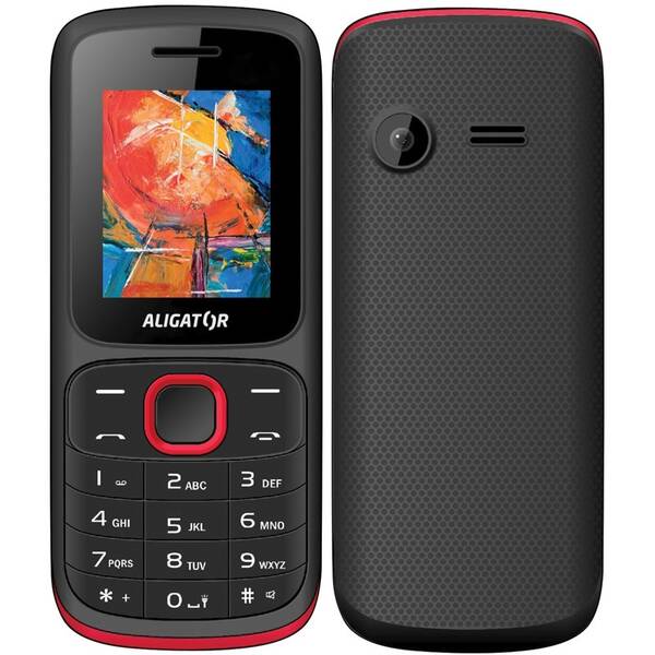 Mobilný telefón Aligator D210 Dual SIM čierny/červený

