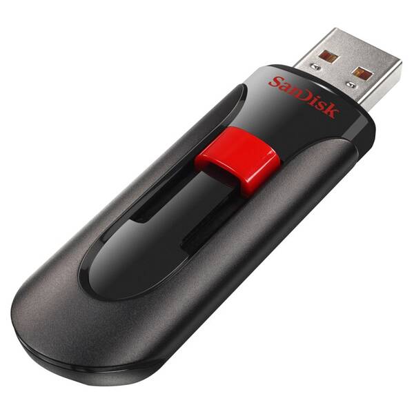 USB flashdisk SANDISK Glide 64GB čierny/červený


