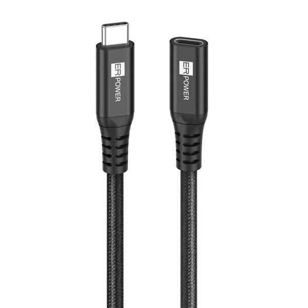 Kábel ERPOWER Extender USB-C/USB-C, 2m čierny

