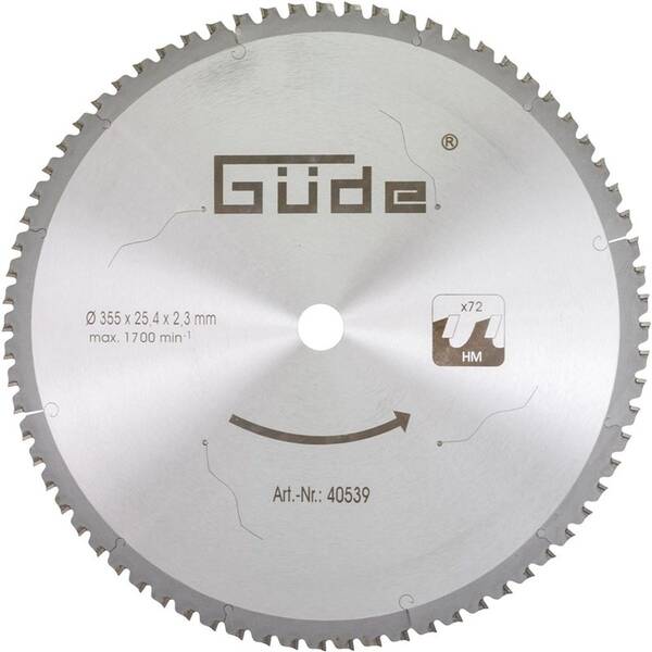 Pílový kotúč Güde HM 355x25,4x72Z 

