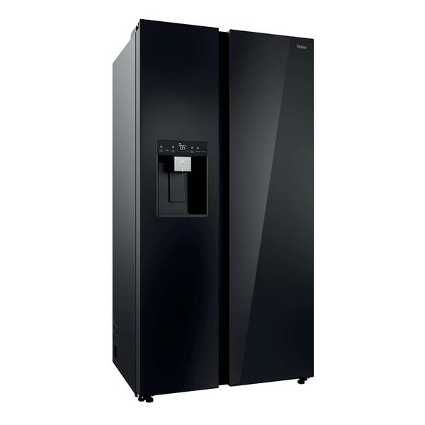 Americká chladnička Haier HSW79F18DIGB čierna/sklo

