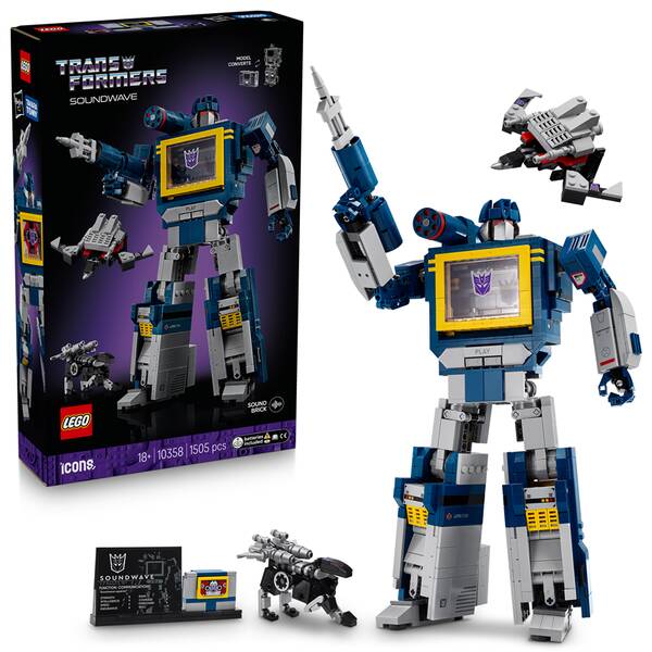 Stavebnica LEGO® Icons 10358 Transformers: Soundwave 

