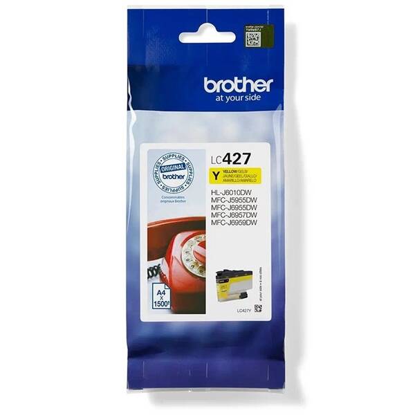 Cartridge Brother LC-427Y, 1500 strán žltá

