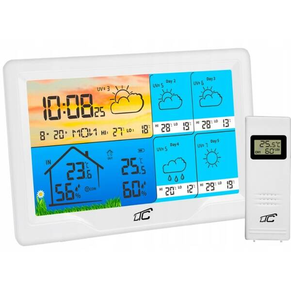 Meteorologická stanica Ltc Audio LXSTP08BS Wi-Fi Tuya biela

