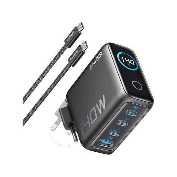 Nabíjačka do siete Anker 140W, 3xUSB-C/1x USB-A sivá

