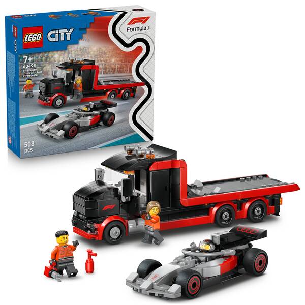 Stavebnica LEGO® City 60493 Výstavný nákladiak F1® s pretekárskym autom Audi F1® 

