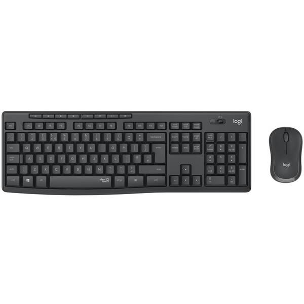 Klávesnica s myšou Logitech MK295 Silent, CZ/SK - grafitová 

