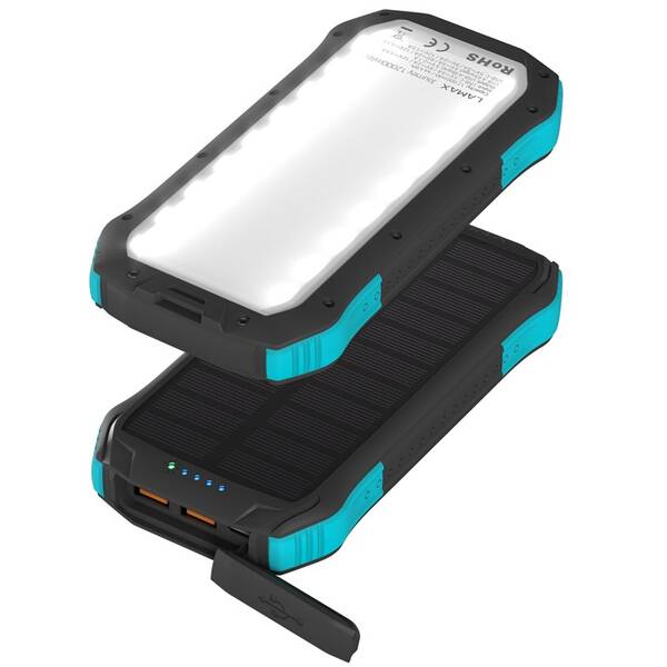 Powerbank LAMAX Journey 12 000mAh čierny/tyrkysový

