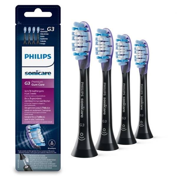 Náhradné hlavice Philips HX9054/33 (4 ks) čierna

