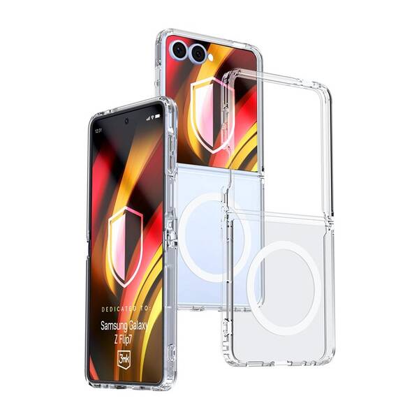Kryt na mobil 3mk HARDY LiqForce MagCase na na Samsung Galaxy Z Flip 7 priehľadný

