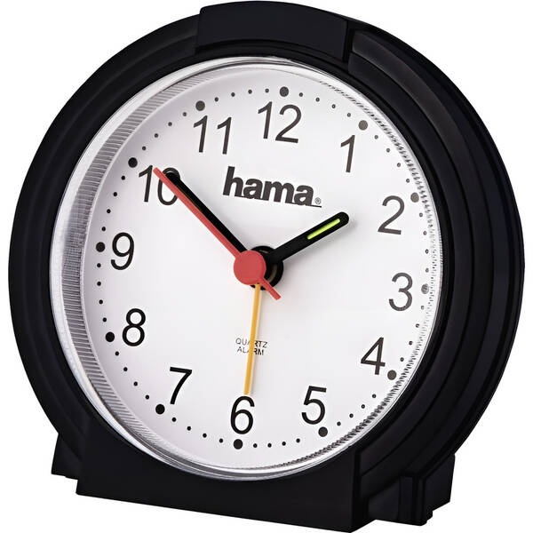 Budík Hama Classic čierny/biely

