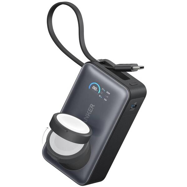 Powerbank Anker MagGo 35W, Apple Watch, 10000 mAh čierny

