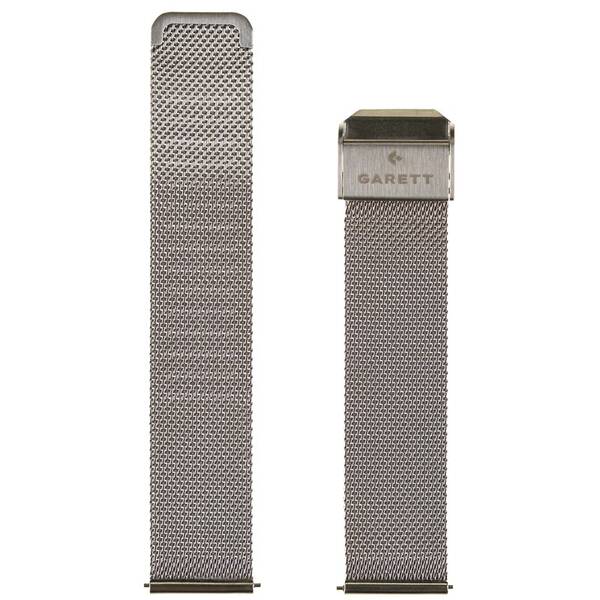 Remienok Garett univerzálny (18 mm), kovový typ Mesh strieborný

