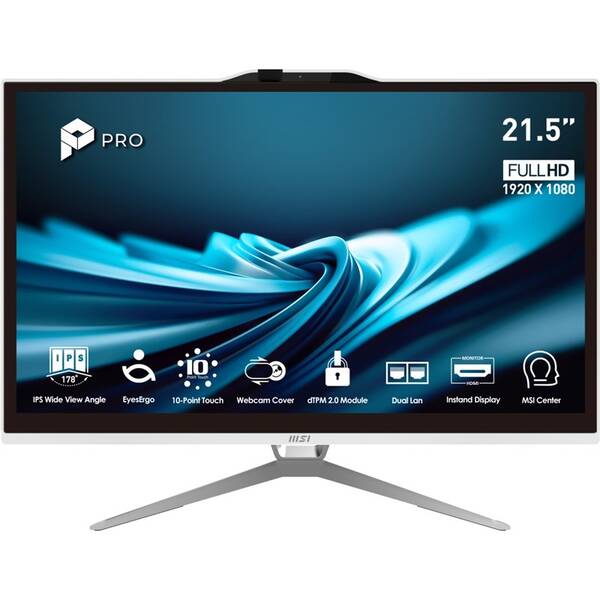 PC all in-one MSI PRO AP222T 14MA-649EU biely


