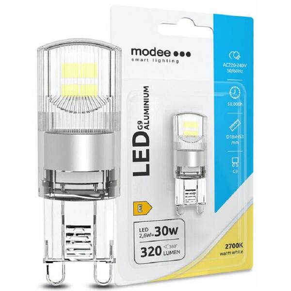 LED žiarovka Modee G9 2700K 2,6W 

