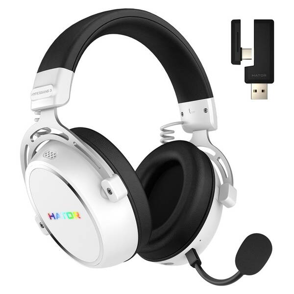 Headset HATOR Hypergang 3 Wireless biely

