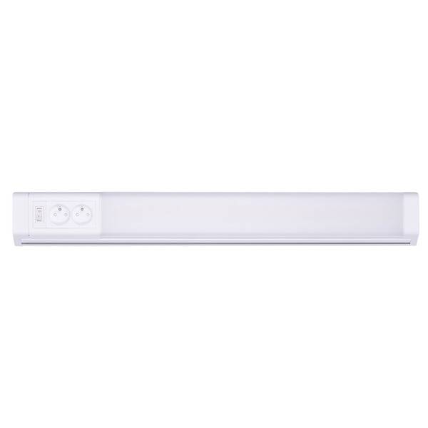 LED stropné svietidlo Solight 2x zásuvka, vypínač, 10W, 4100K, 51cm biele

