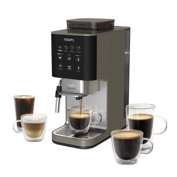 Automatický kávovar Krups SA403BE0 sivý/hnedý

