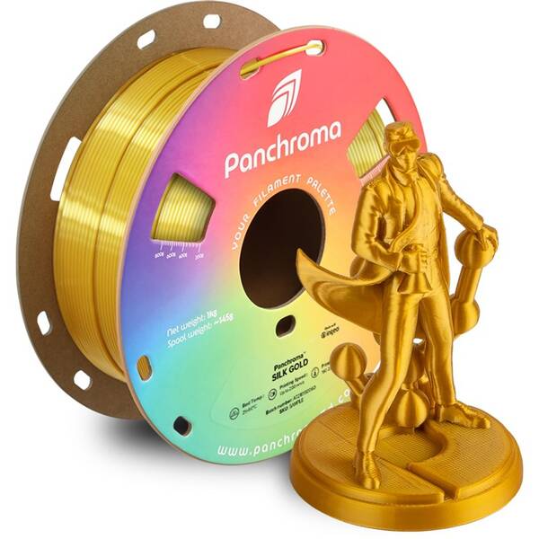 Tlačová struna (filament) Polymaker Panchroma PLA Silk zlatý

