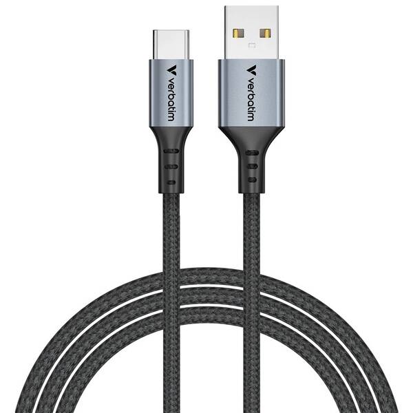 Kábel Verbatim Sync & Charge USB-A/USB-C 18W 1,2m čierny

