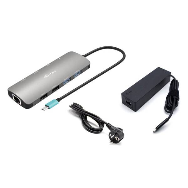 Dokovacia stanica i-tec USB-C Metal Nano 2x HDMI, PD 100W + Charger 100W (bundle) 

