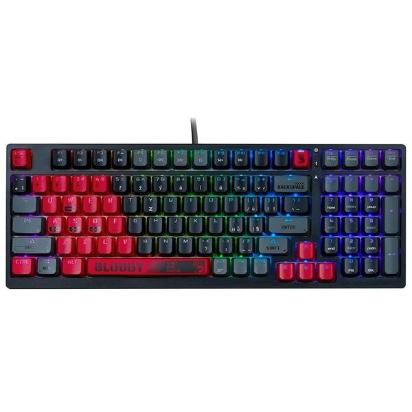 Klávesnica A4Tech Bloody S98 Sports, 80%, Red Switch, USB, CZ/SK layout čierna

