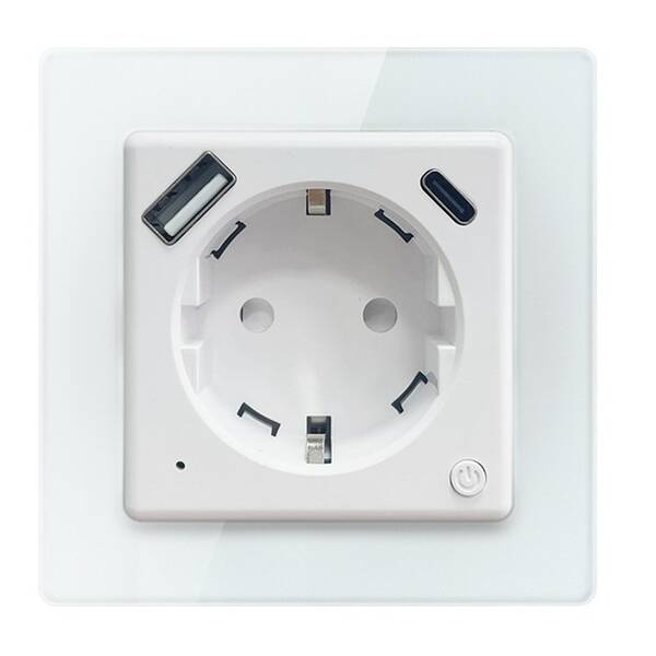 Inteligentná zásuvka IMMAX NEO SMART Nexa (typ F), 16A, 1x USB-A, 1x USB-C, PD 20W, Wi-Fi biela


