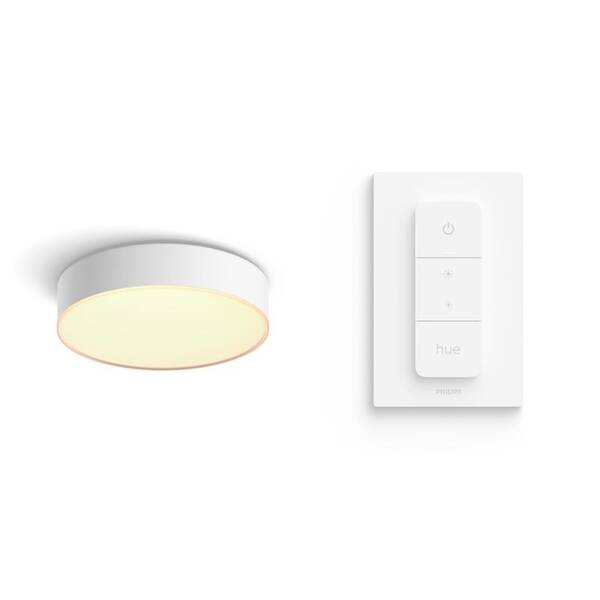 LED stropné svietidlo Philips Enrave S - biele + Ovládač Philips Hue Dimmer Switch V2 

