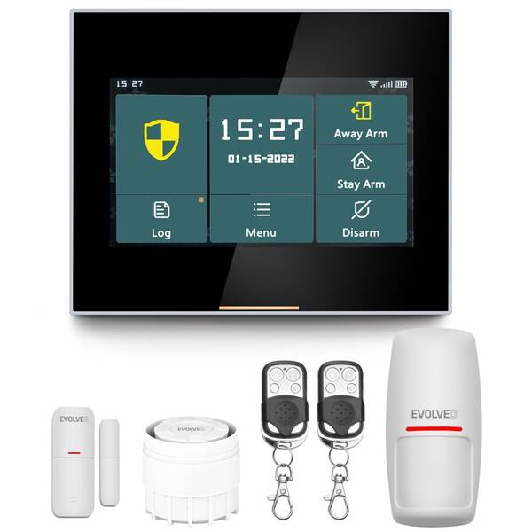 Kompletný set Evolveo Alarmex Pro, šikovný bezdrôtový Wi-Fi/GSM alarm 

