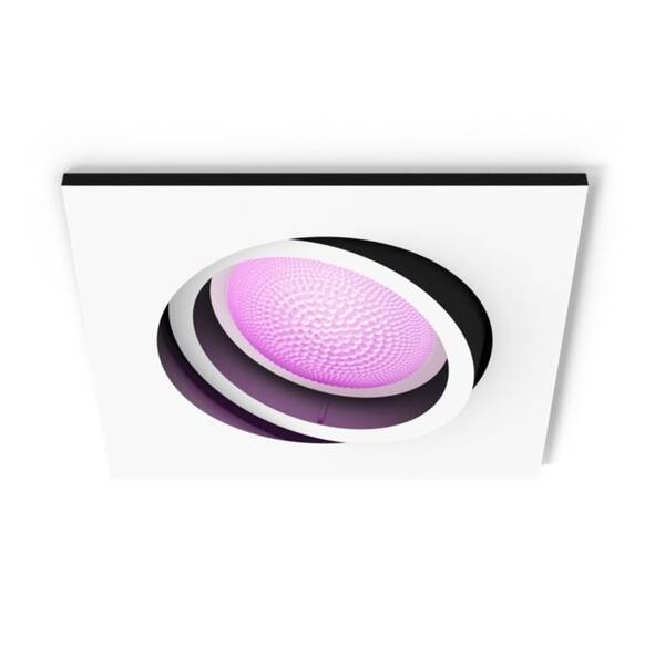 Vstavané svietidlo Philips Hue Centúra White and Color Ambiance Spot, hranaté biele

