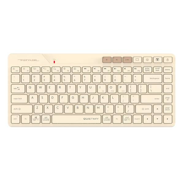 Klávesnica A4Tech FStyler FBK26C AS, CZ krémová

