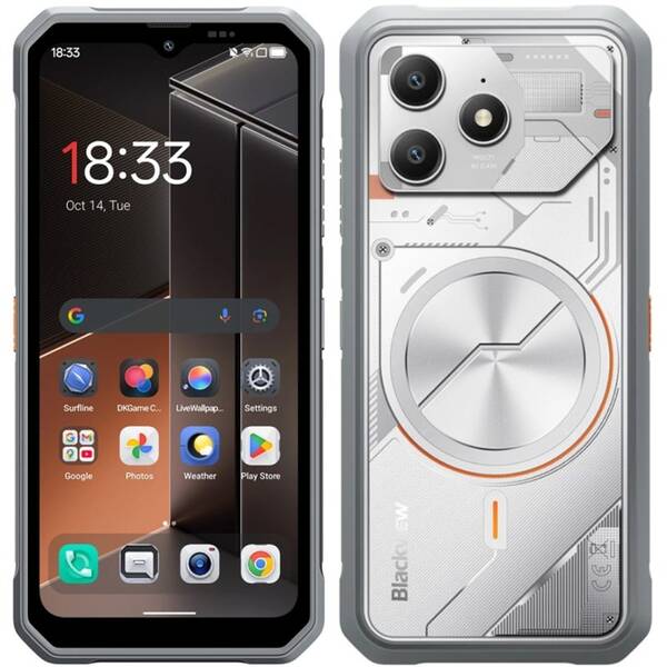 Mobilný telefón Aligator Blackview FORT100 6 GB / 128 GB strieborný

