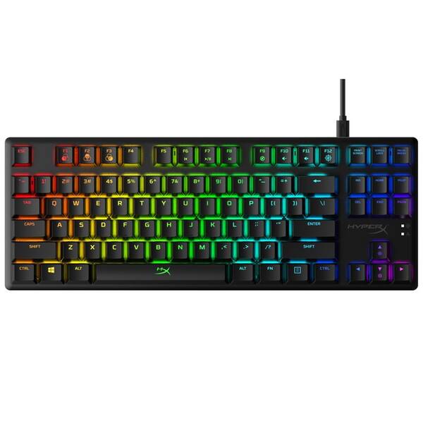 Klávesnica HyperX Alloy Origins Core HX, Aqua Switch, US layout čierna

