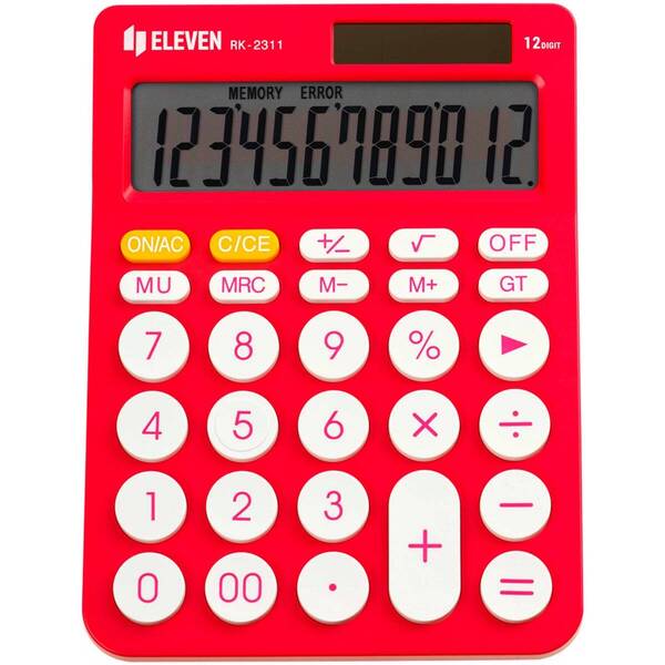 Kalkulačka Eleven RK-2311-PK, stolná, dvanásťmiestna ružová

