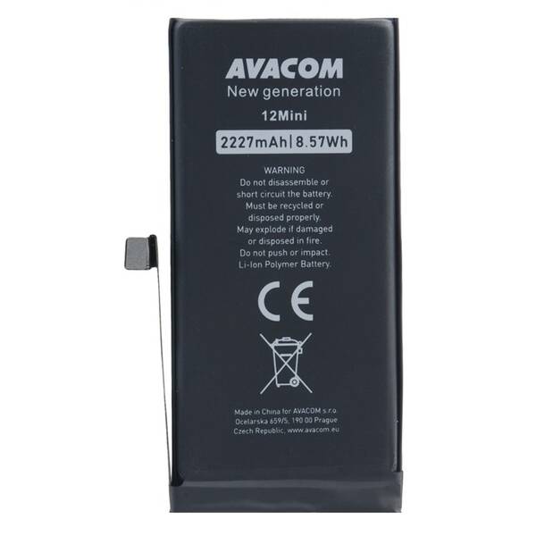 Batéria Avacom na Apple iPhone 12 mini, Li-Ion 3,85V 2227mAh (náhrada A2471) čierna

