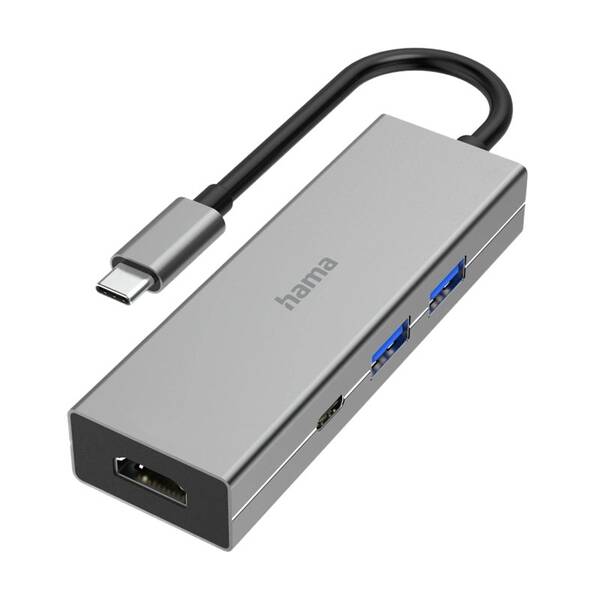 USB Hub Hama Multiport sivý

