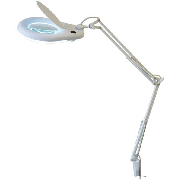 Stolná lampa Geti lupa GDM03E, 3 dioptrie biela

