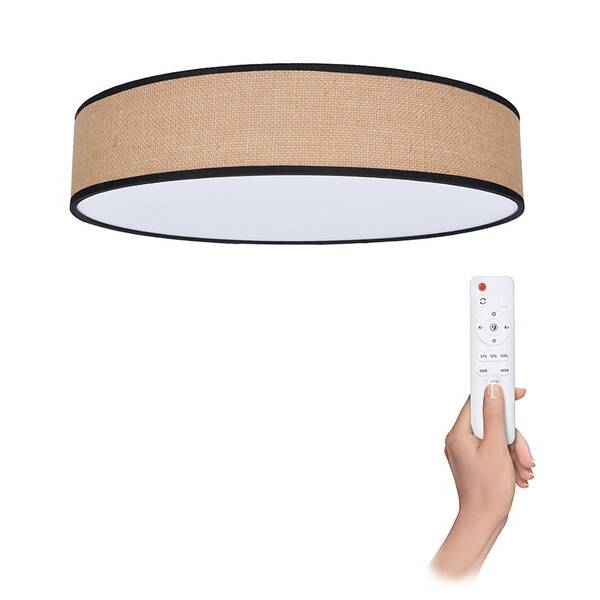 LED stropné svietidlo Solight Brownie, 48W, 3360lm, 40cm, teplá/neutrálna/studená biela, diaľkové ovládanie čierne/hnedé

