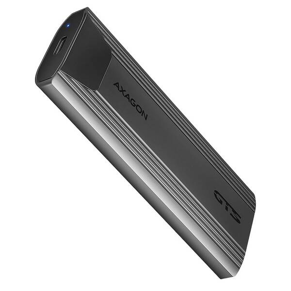 Externý rámček Axagon THIN box, USB-C 10Gbps - M.2 NVMe & SATA SSD sivý

