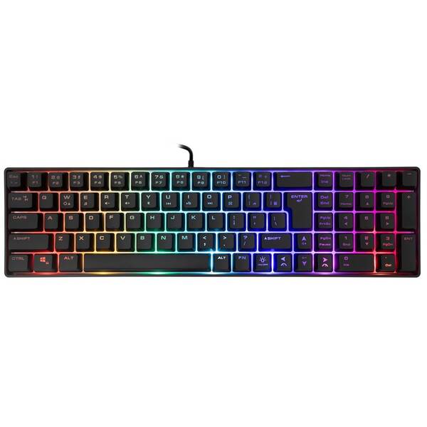 Klávesnica White Shark GLADIUS herná, membránová, US layout čierna

