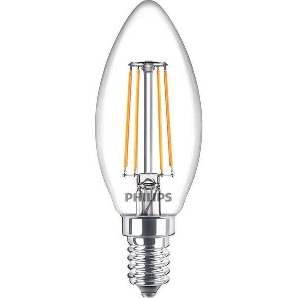 LED žiarovka Philips sviečka, 4,3W, E14, teplá biela 

