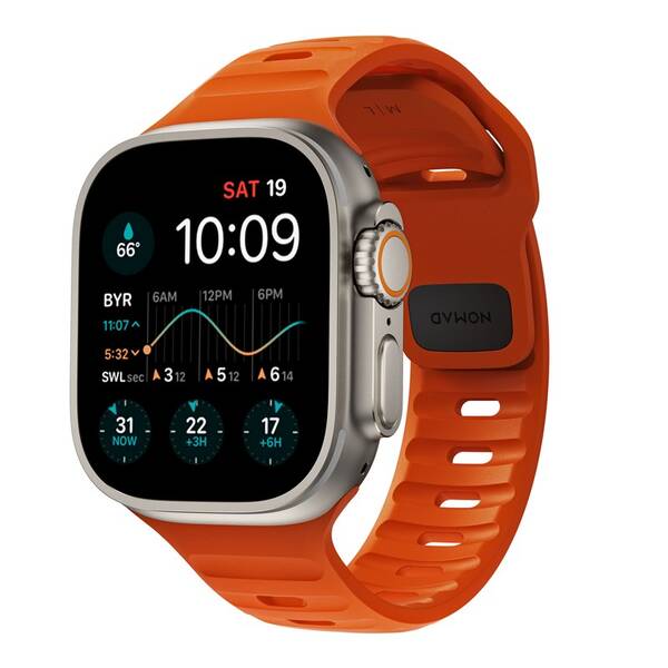Remienok NOMAD Sport Strap M/L na Apple Watch 42mm/44mm/45mm/49mm oranžový

