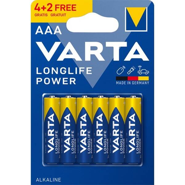 Batéria alkalická Varta HE 4+2 AAA 

