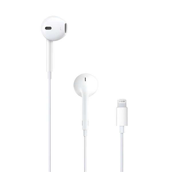 Slúchadlá Apple EarPods Lightning (2024) biela

