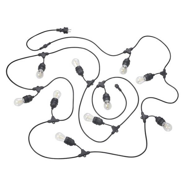 Nástenné svietidlo Reality Chain, 10x E27 LED, 6,5m čierne


