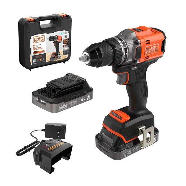 Vŕtací skrutkovač Black-Decker BLD682D2XK-QW (s batériou) 

