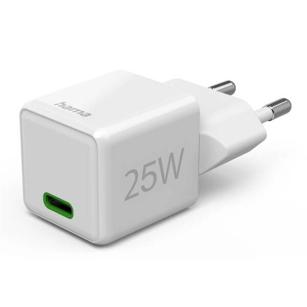 Nabíjačka do siete Hama USB-C 25 W, super-mini biela

