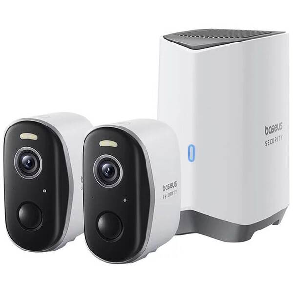 Kamerový systém Baseus Security N1 Plus 2K (2 ks + centrálna stanica) biely

